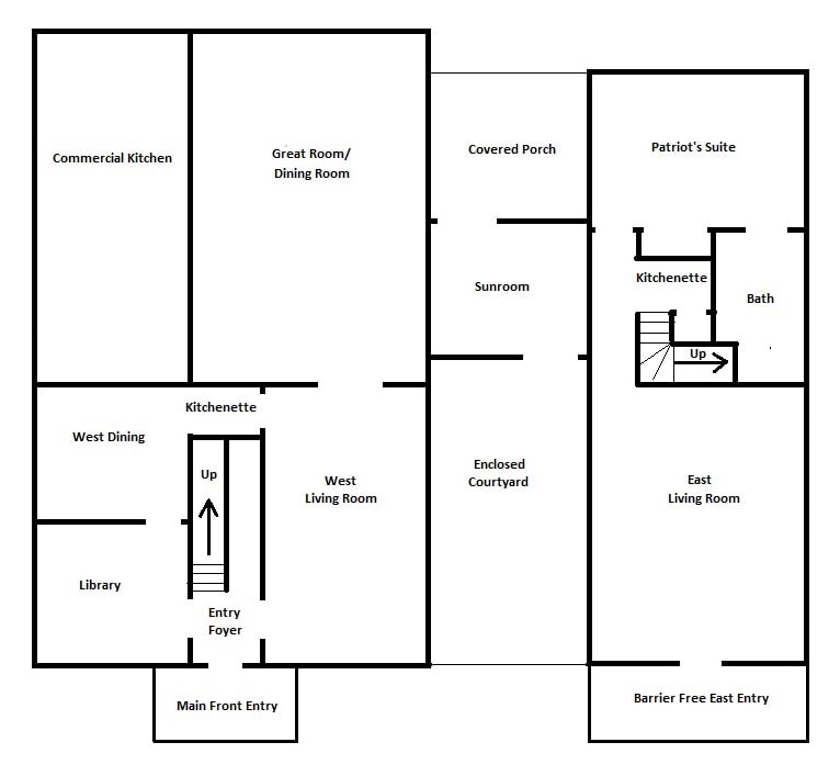 Floorplan Outdoor Spaces At Hartzell House Bed Breakfast